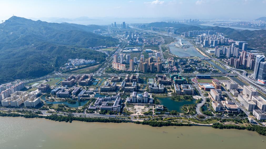 Close-up view of Guangdong-Macao in-depth cooperation zone in S China's Hengqin