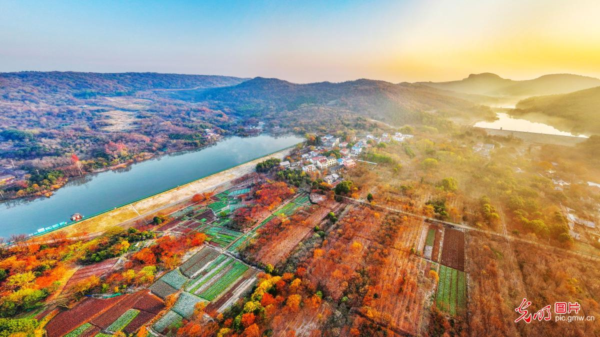 Winter scenery of ecological village in E China's Jiangsu