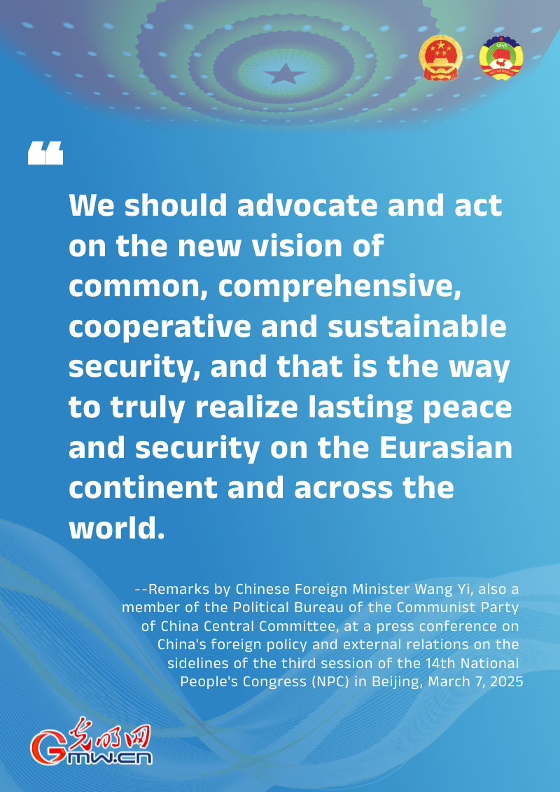 Posters: Highlights of Chinese Foreign Minister’s remarks at press conference on China's foreign policy and external relations