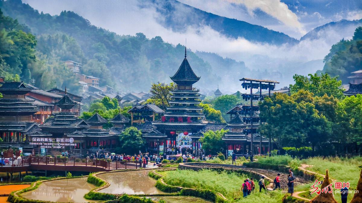 Spring serenity at Zhaoxing Dong Village in SW China’s Guizhou