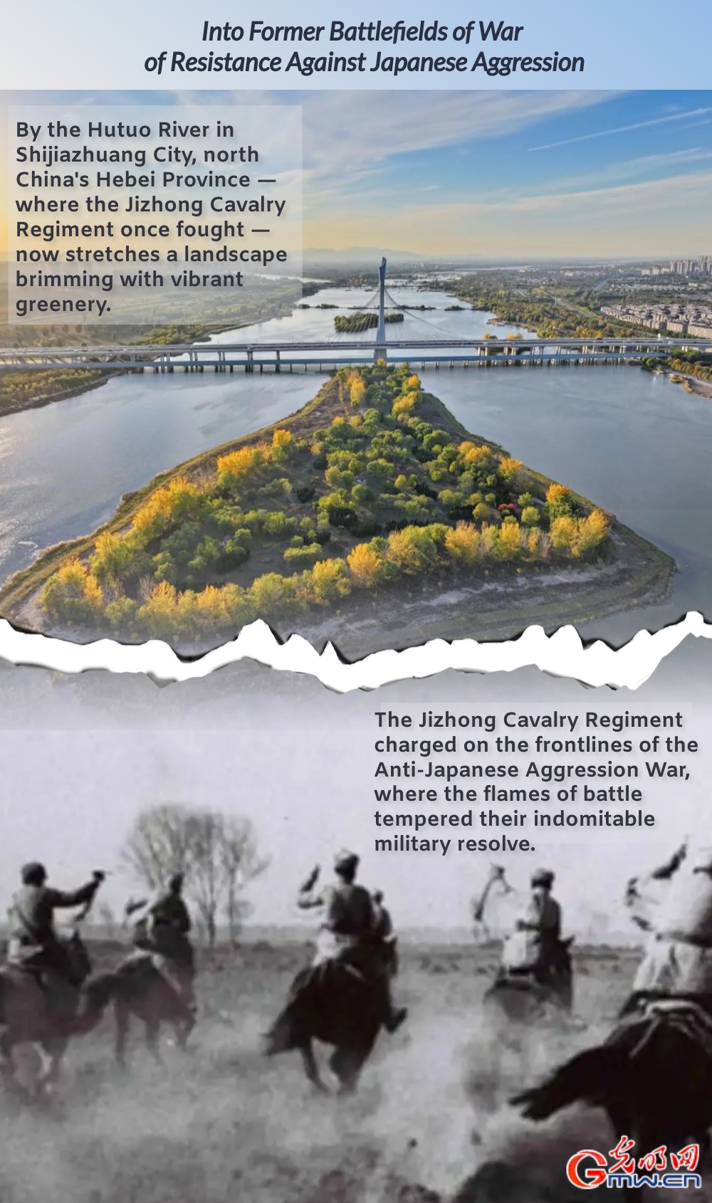 Into Former Battlefields of War of Resistance Against Japanese Aggression: By the Hutuo River, there once was such a cavalry unit​