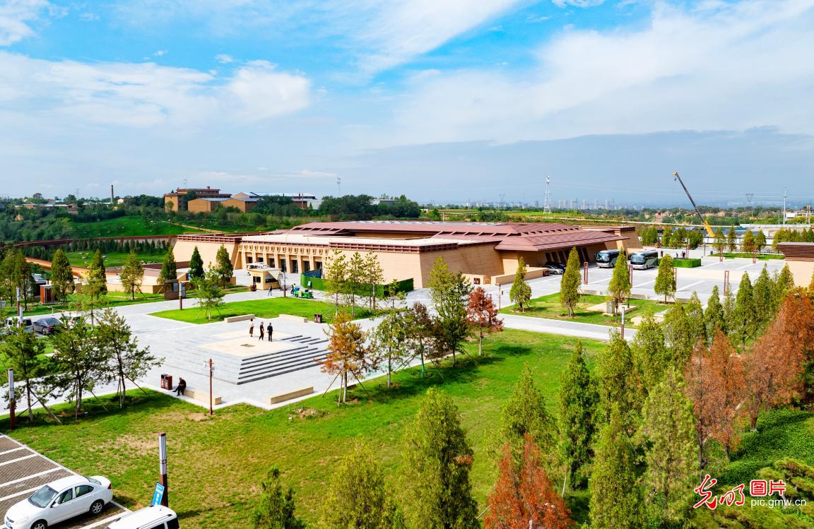 Autumn scenery blends history and ecology at Taosi Site Museum in north China's Shanxi