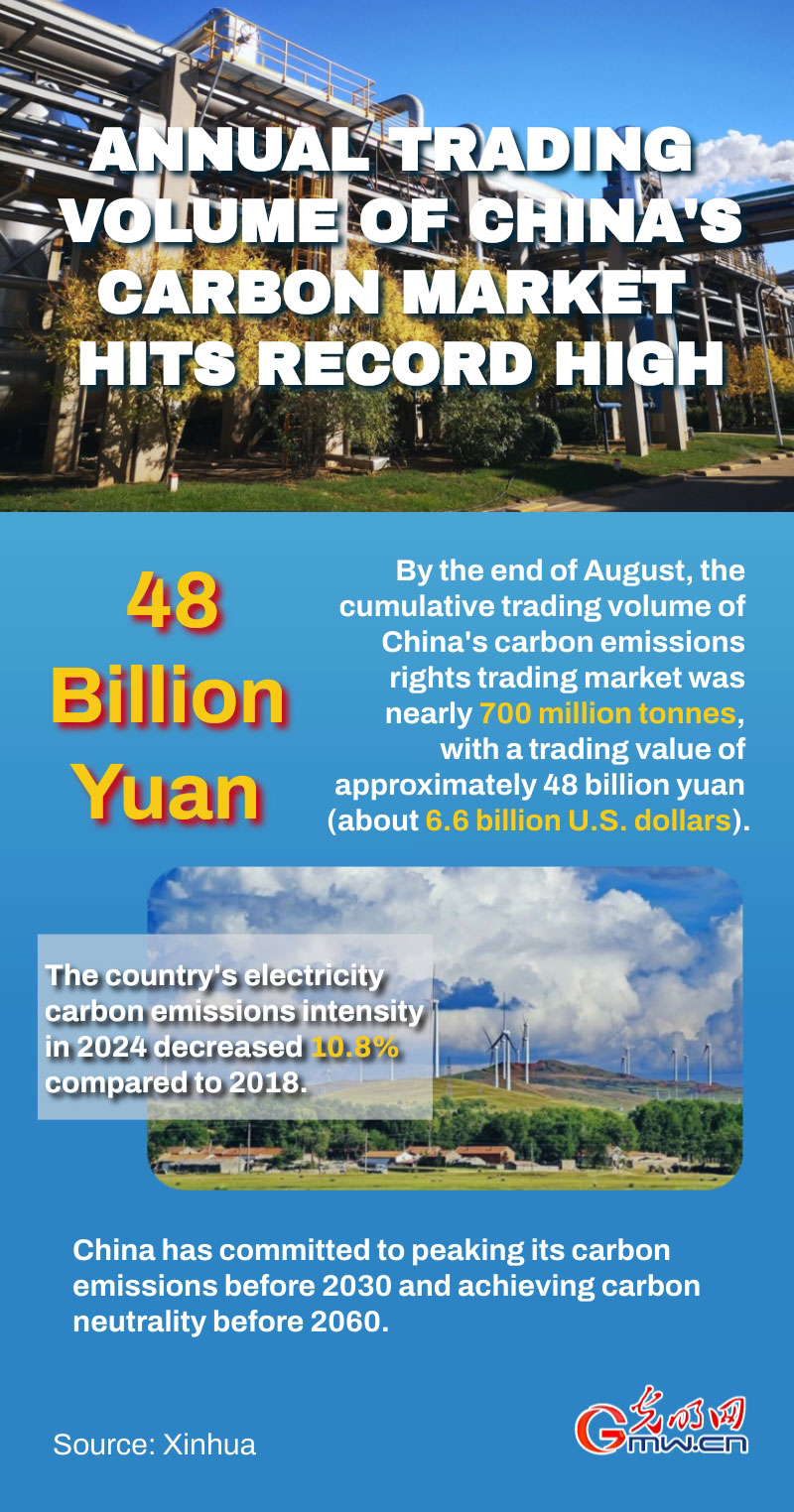 Poster: Annual trading volume of China's carbon market hits record high Poster: Annual trading volume of China's carbon market hits record high