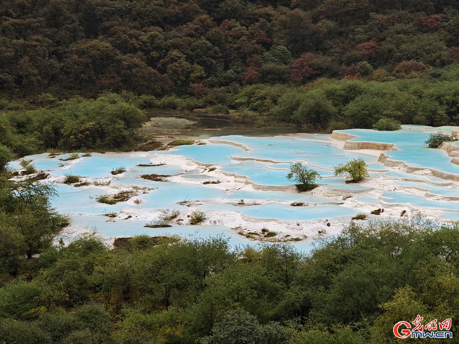 Natural palette of Huanglong Scenic Area in SW China's Sichuan Natural palette of Huanglong Scenic Area in SW China's Sichuan