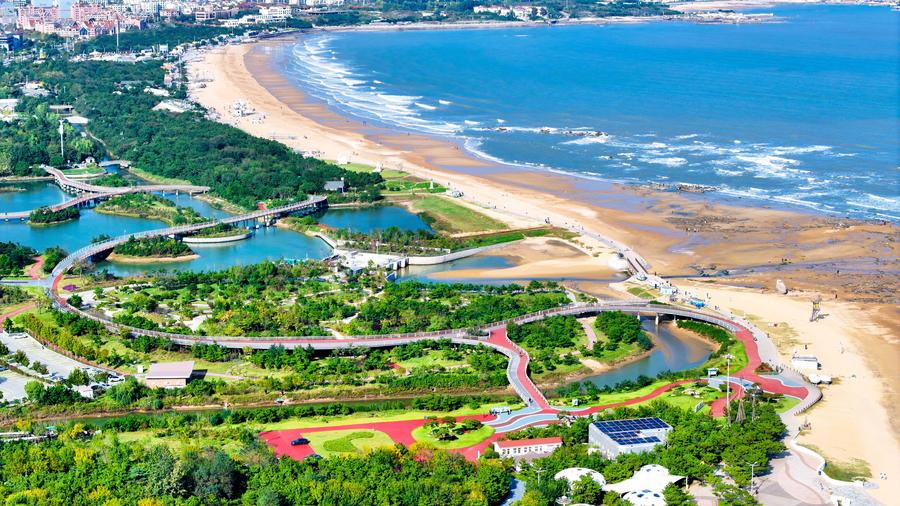 Witnessing beautiful bays construction in E China's Shandong