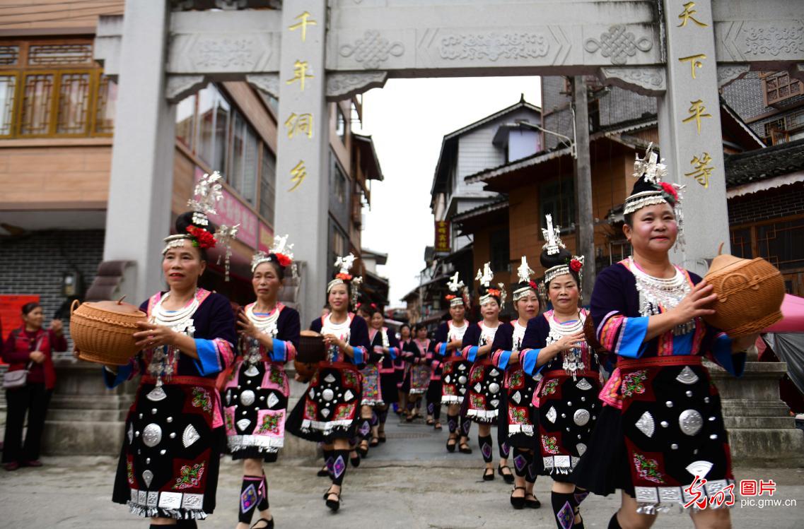 Dong people celebrate annual Nuoba Festival in S China's Guangxi Dong people celebrate annual Nuoba Festival in S China's Guangxi