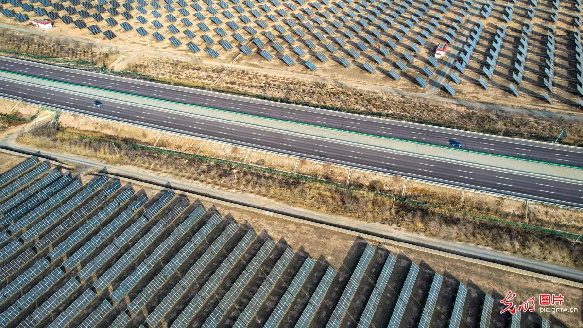 Solar farm powers green growth in NW China's Ningxia Solar farm powers green growth in NW China's Ningxia