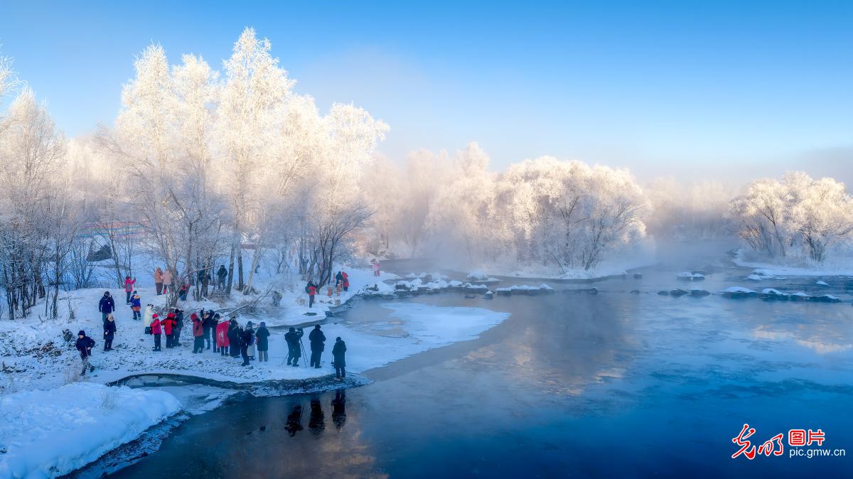 Rime scenery at Dapingtai , NE China's Heilongjiang Rime scenery at Dapingtai , NE China's Heilongjiang