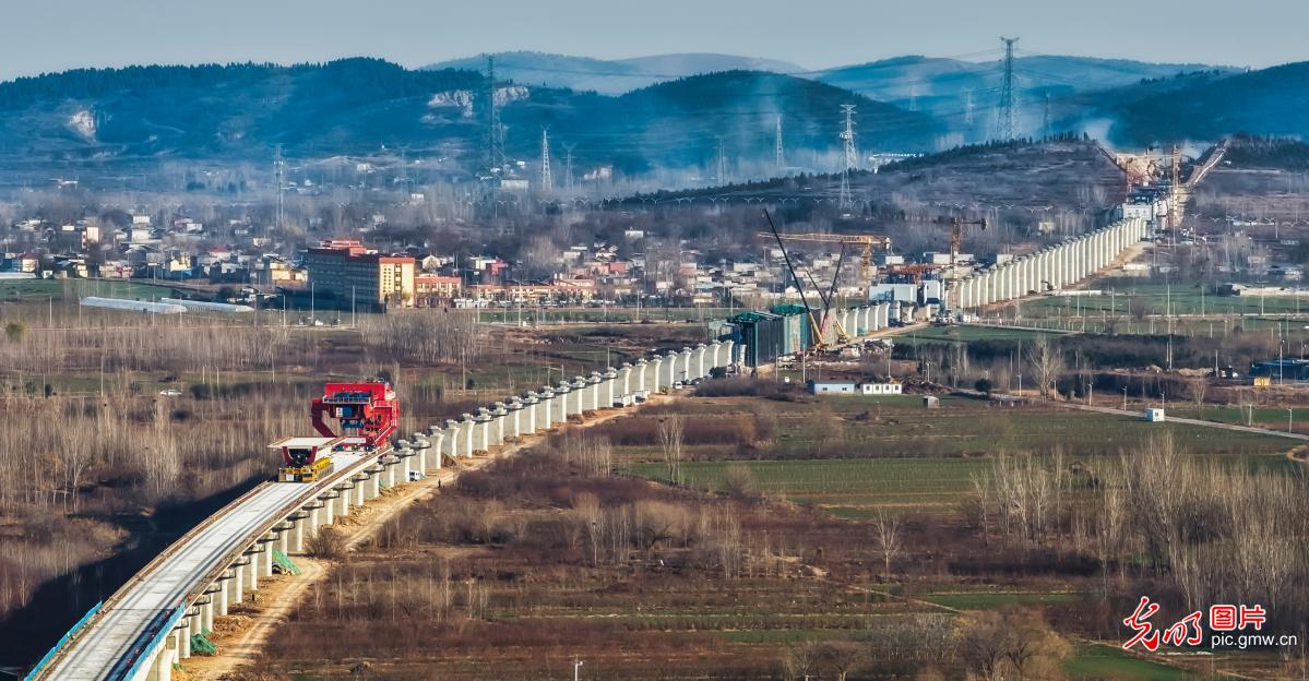 Construction progresses on key Shandong high-speed rail link