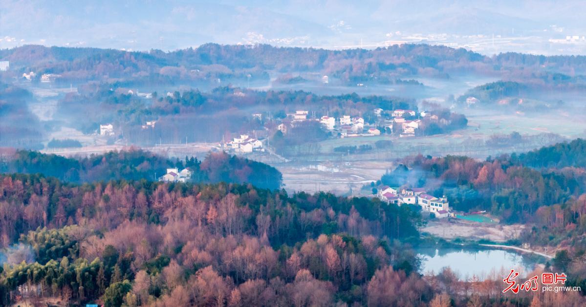 Idyllic winter scenery in E China's Anhui