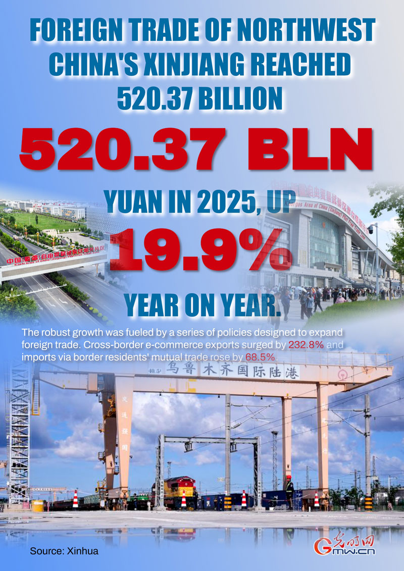 Poster: Xinjiang's foreign trade in 2025 hits new record