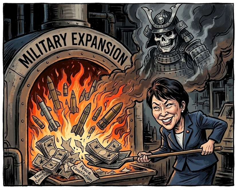 Satirical Cartoon丨The militarist's ghost returns