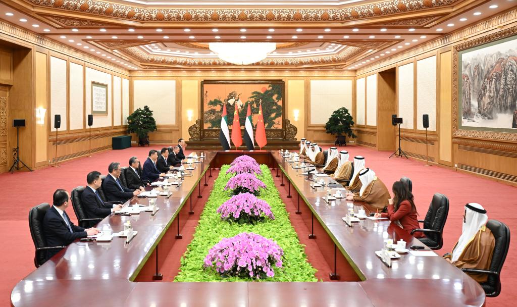 Xi meets Crown Prince of Abu Dhabi, makes four-point proposal on Middle East peace