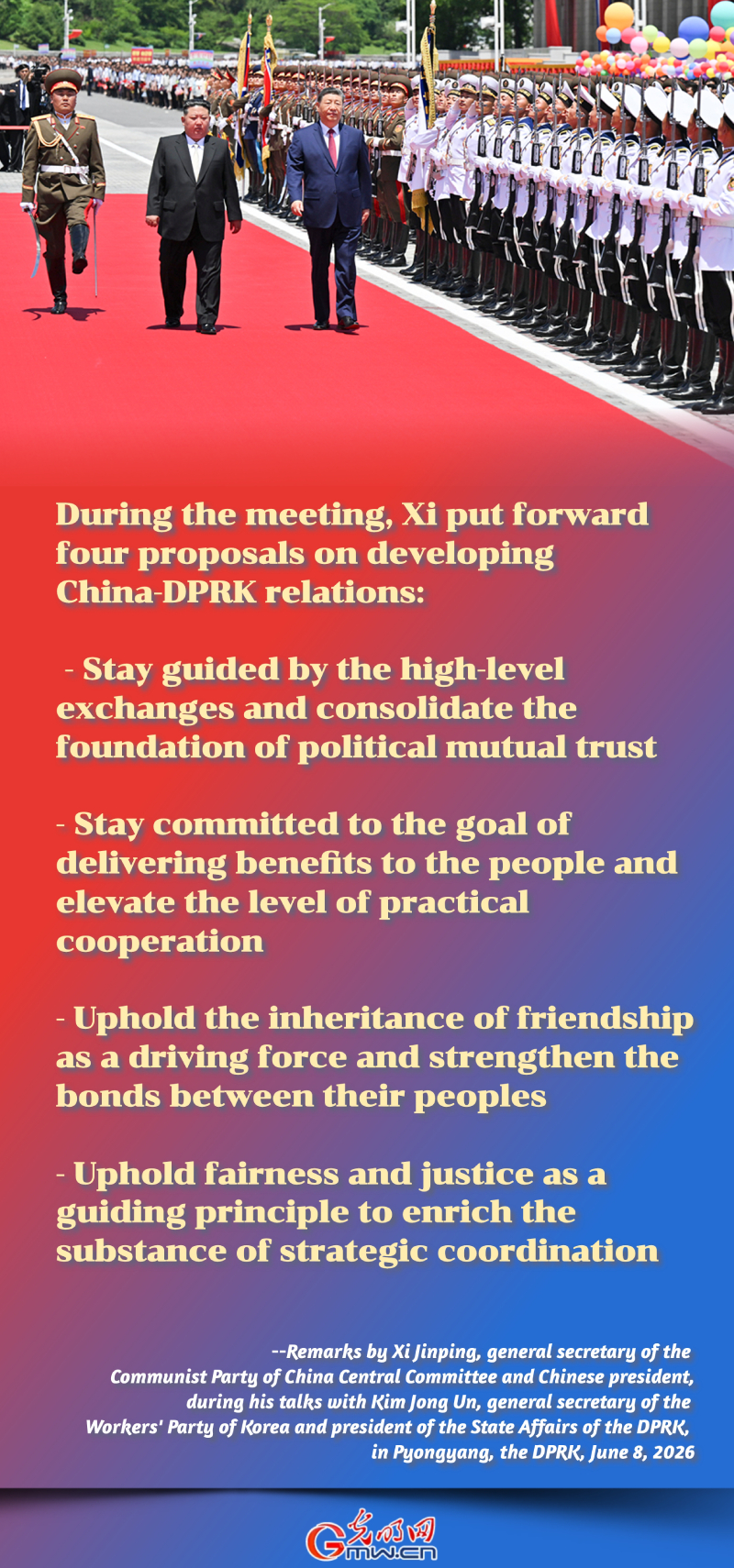 Posters: Xi, Kim hold talks in Pyongyang, pledge to advance China-DPRK ties