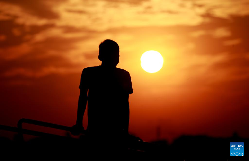 Sunset scenery in Yangon, Myanmar