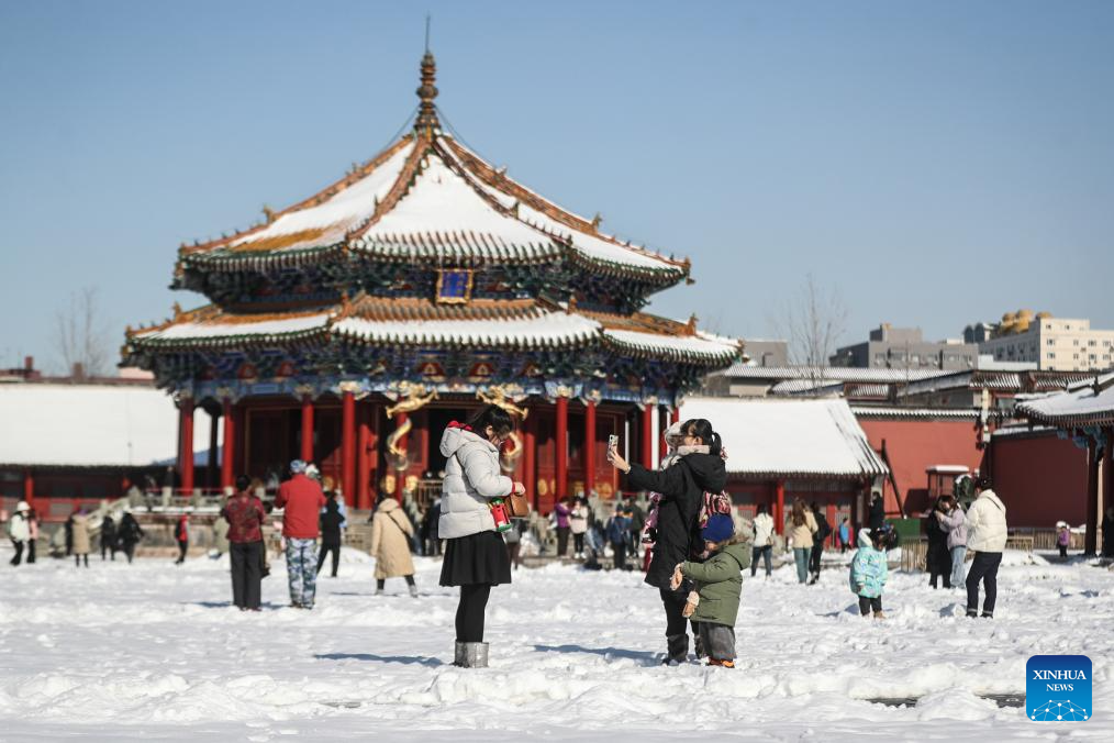 Shenyang Imperial Palace covered in snow