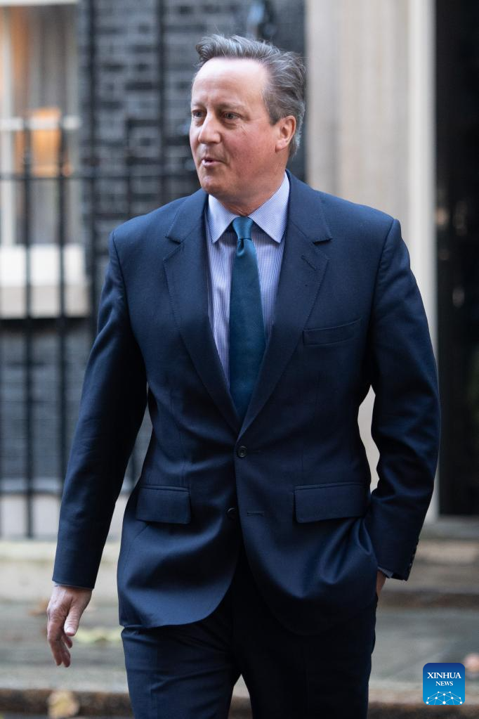 Roundup: Former UK PM David Cameron makes shock comeback as Sunak reshuffles cabinet