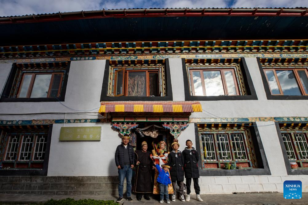 Family celebrates Gongbo New Year in Suosong Village, Xizang