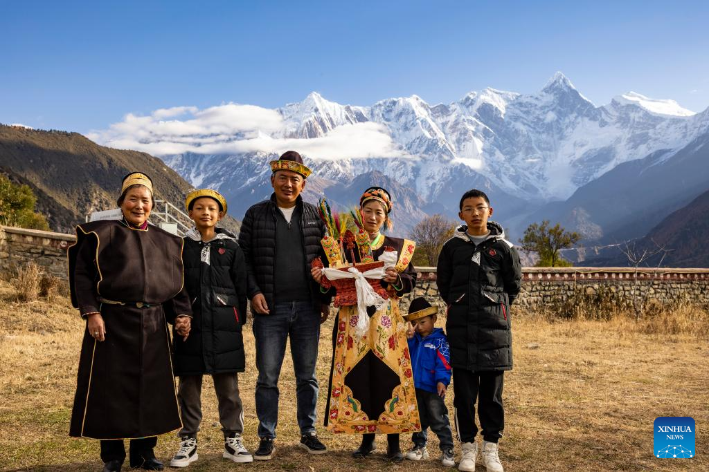 Family celebrates Gongbo New Year in Suosong Village, Xizang