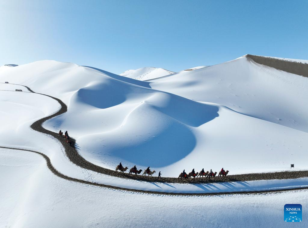 Snow scenery of Dunhuang in NW China