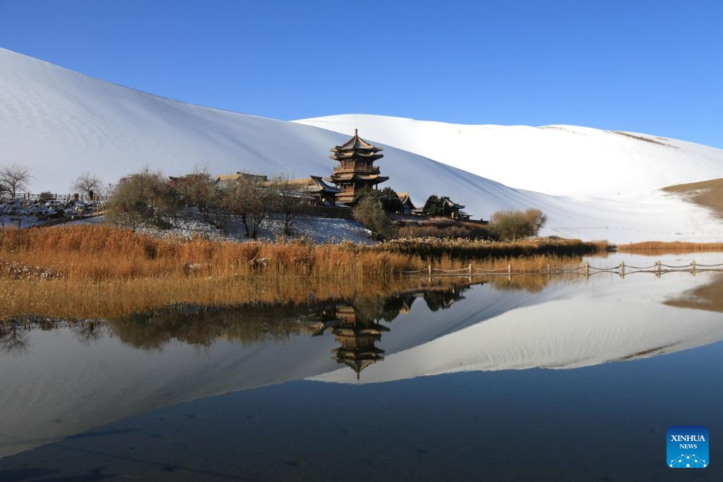 Snow scenery of Dunhuang in NW China