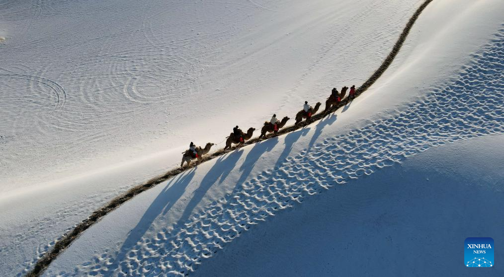 Snow scenery of Dunhuang in NW China