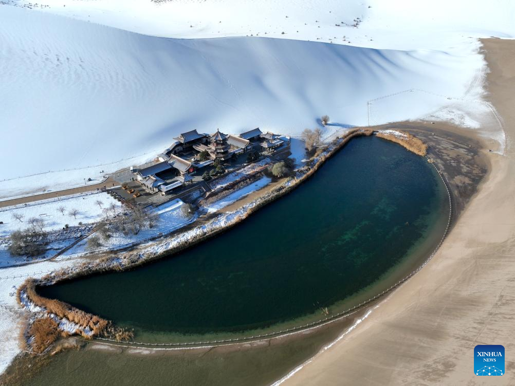 Snow scenery of Dunhuang in NW China