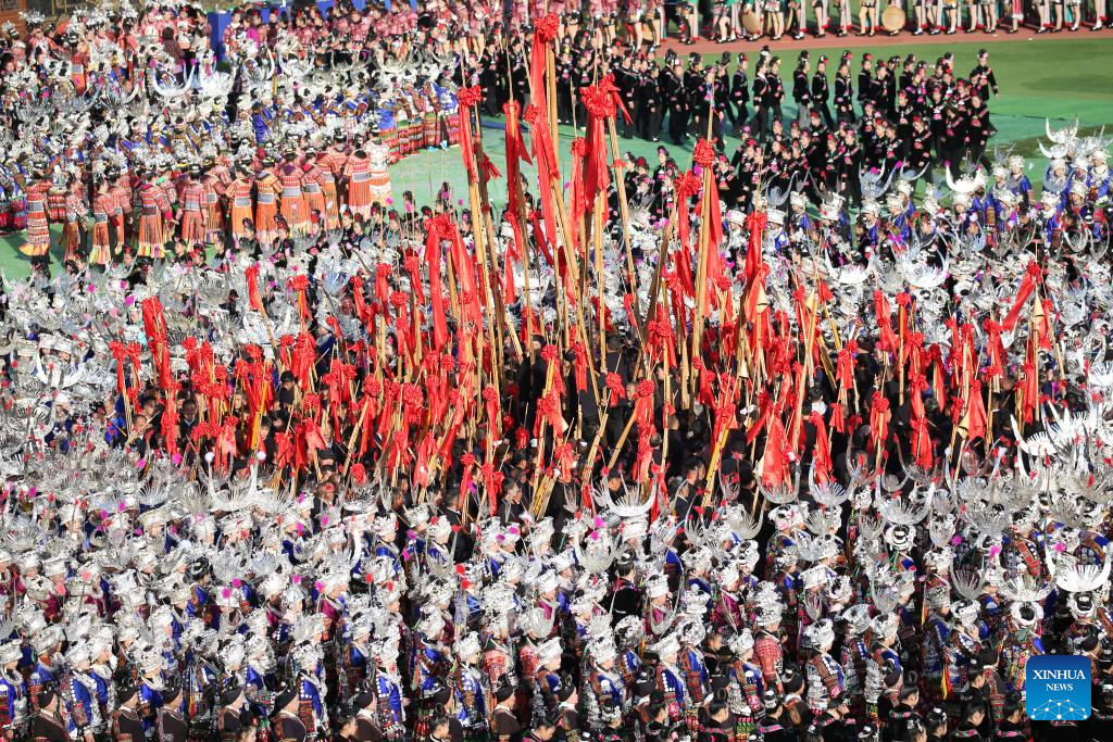 Celebrations of Miao New Year and Guzang Festival held in SW China's Guizhou