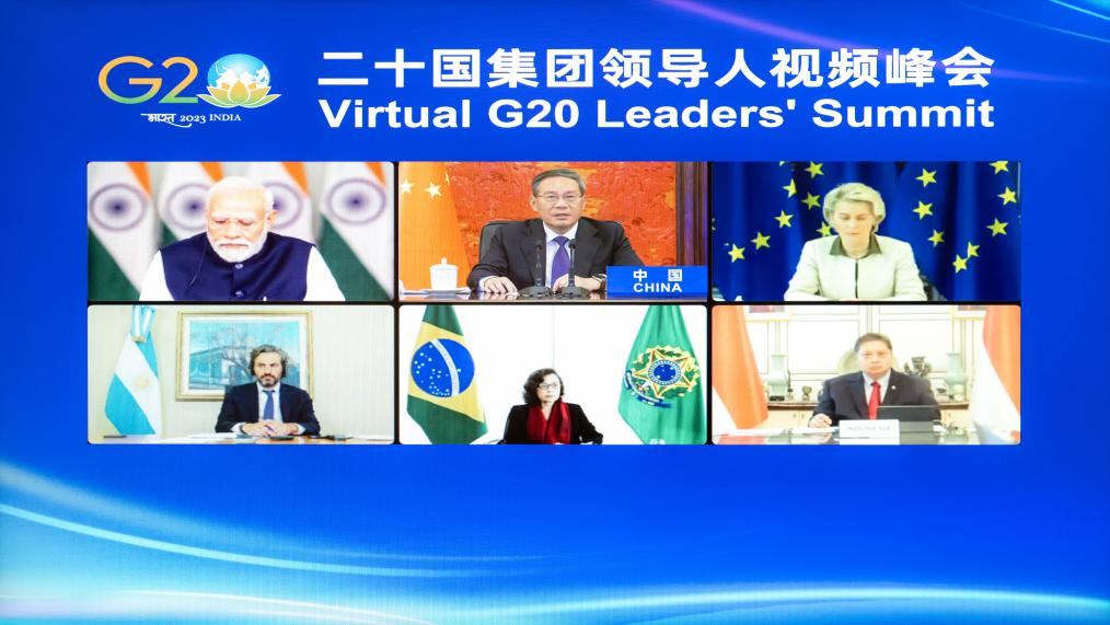 Chinese premier attends virtual G20 leaders' summit