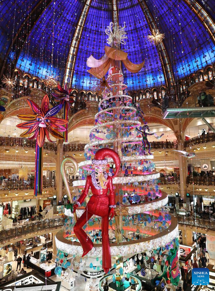 In pics: Christmas trees at Galeries Lafayette department store in Paris