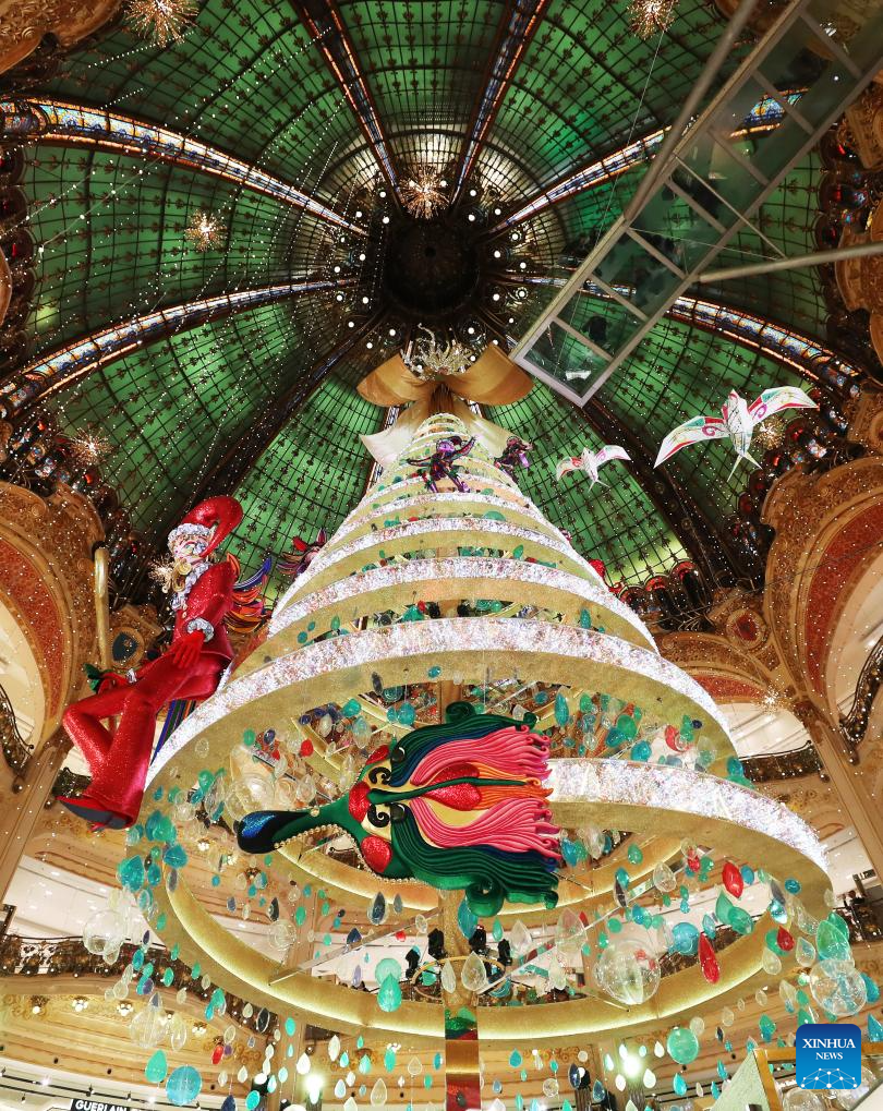 In pics: Christmas trees at Galeries Lafayette department store in Paris