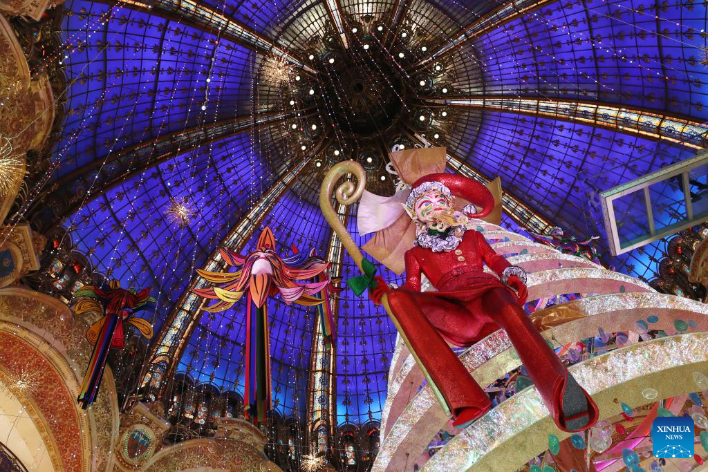 In pics: Christmas trees at Galeries Lafayette department store in Paris