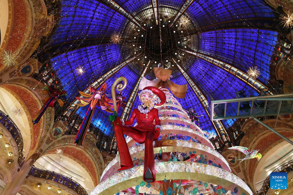 In pics: Christmas trees at Galeries Lafayette department store in Paris