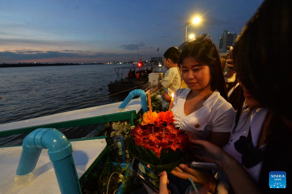 Loy Krathong Festival celebrated in Bangkok, Thailand