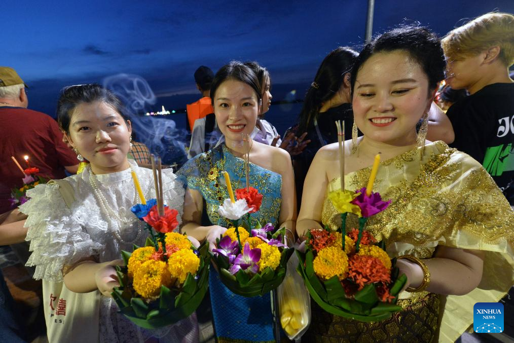 Loy Krathong Festival celebrated in Bangkok, Thailand