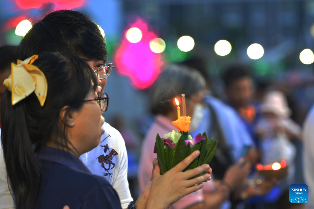Loy Krathong Festival celebrated in Bangkok, Thailand