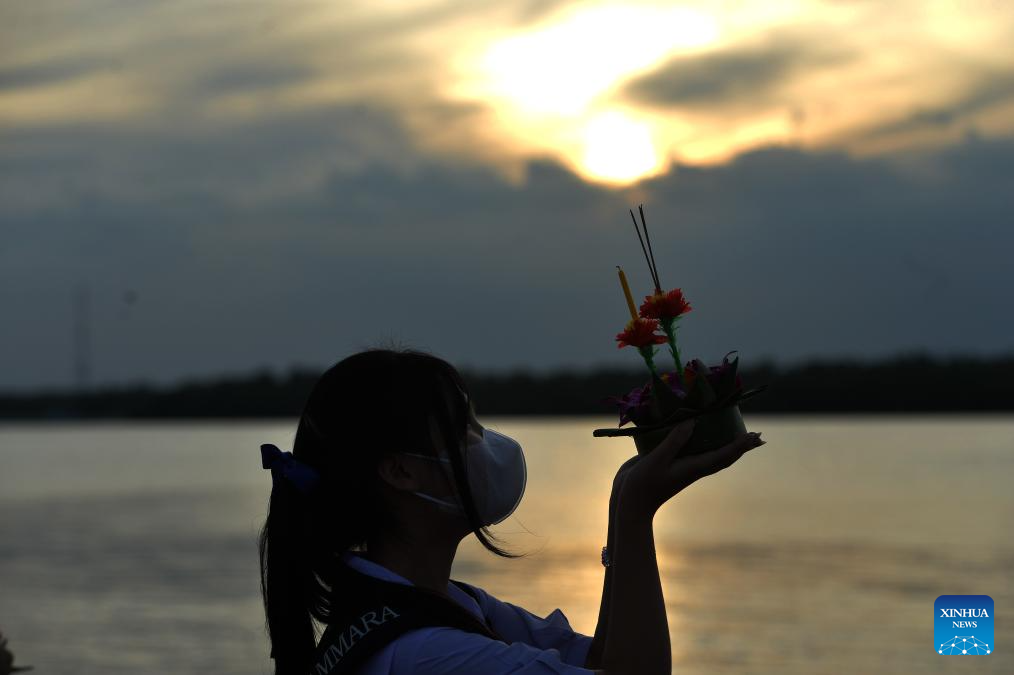 Loy Krathong Festival celebrated in Bangkok, Thailand