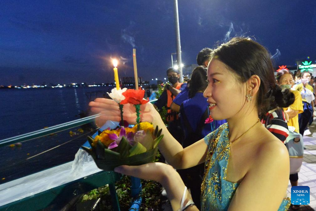 Loy Krathong Festival celebrated in Bangkok, Thailand