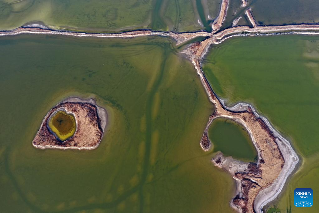 Winter view of Salt Lake in Yuncheng City, N China