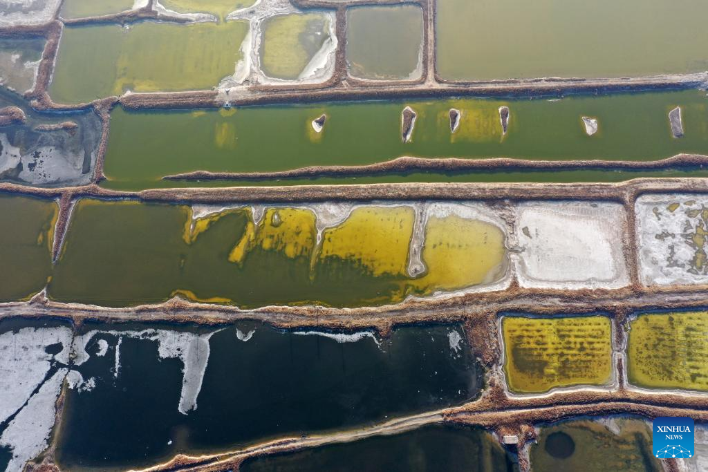 Winter view of Salt Lake in Yuncheng City, N China