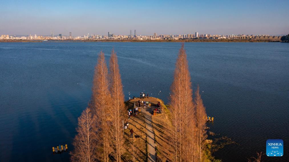 View of Dianchi Lake in Kunming, SW China's Yunnan