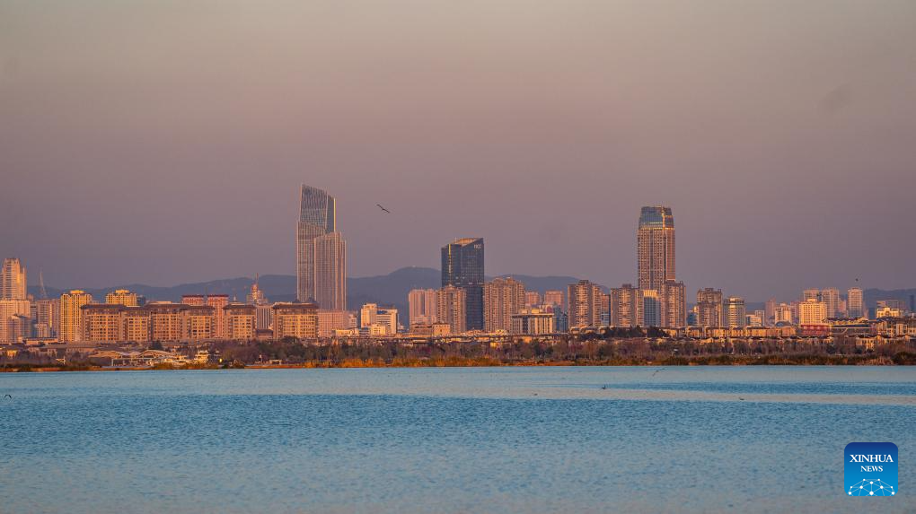 View of Dianchi Lake in Kunming, SW China's Yunnan