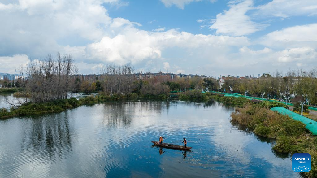 View of Dianchi Lake in Kunming, SW China's Yunnan