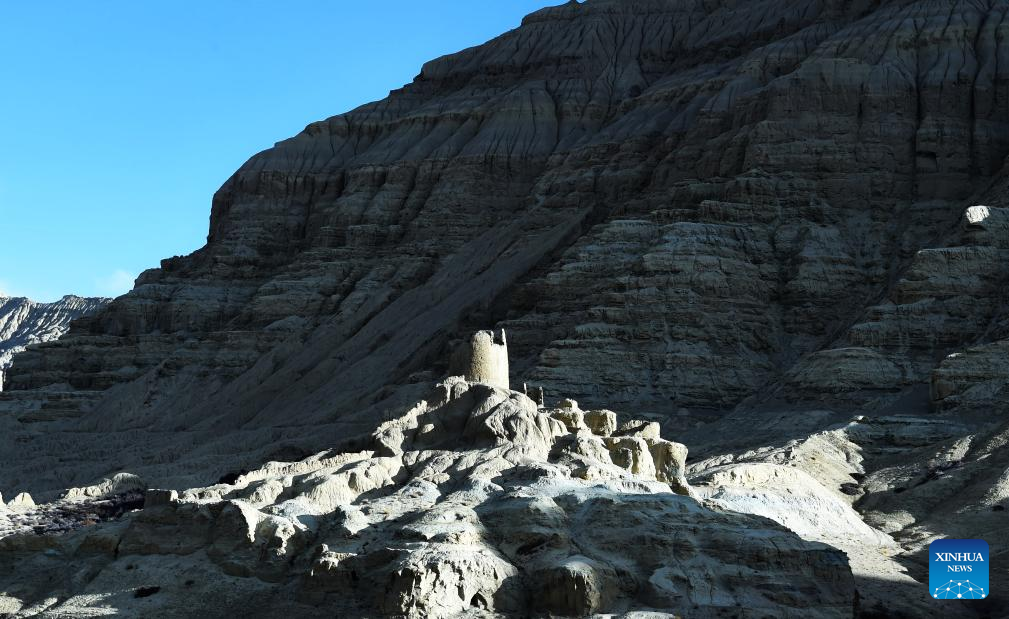 Landscape of earth forest in Zanda County, China's Xizang