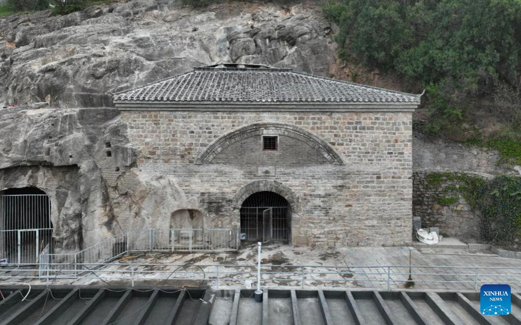 Stone carvings found inside cave of China's Longmen Grottoes