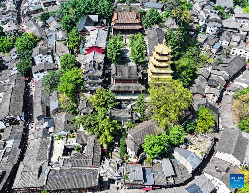 View of ancient town in SW China's Chongqing