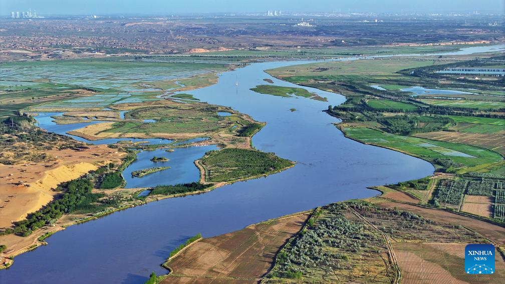 Scenery of Yellow River in Yinchuan, NW China