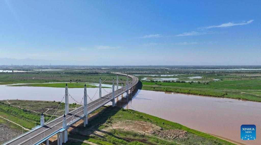 Scenery of Yellow River in Yinchuan, NW China