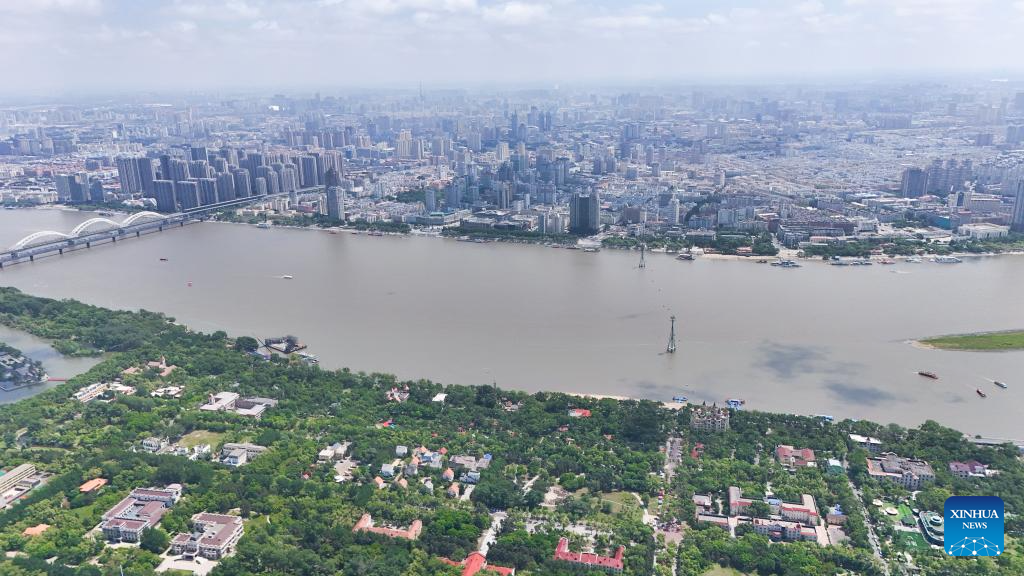 Aerial view of Heilongjiang Taiyangdao National Wetland Park