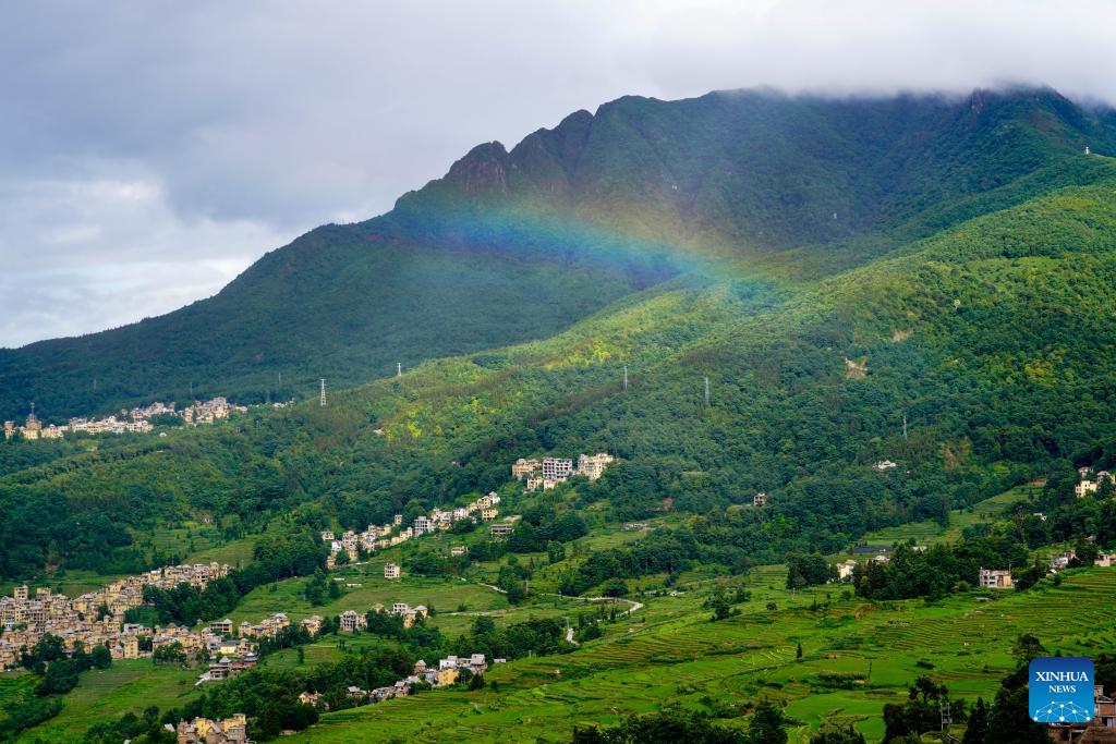 View of Hani terraced fields in Yunnan